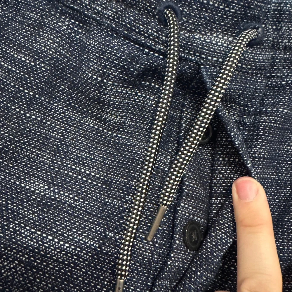 Taylor Stitch Navy Apres Organic Cotton Jogger Pants Mens Medium Drawstring